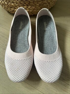 Allbirds Women's Tree Breezers Knit Lightweight Ballet Flats pink Calm Taupe